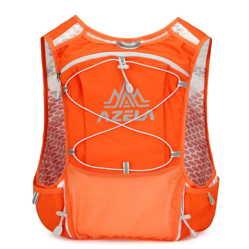 Gilet d’Hydratation 1,5L + 2 Flasques 500ml Orange – Sac à Dos Running & Trail Ultraléger | Marathon, Cyclisme & Randonnée
