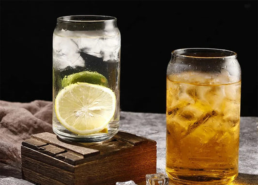 Tasse en Verre 550ml avec Couvercle & Paille – Mug Transparent pour Café Glacé, Jus & Cocktails