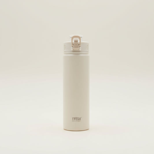 Thermos Inox avec Paille 600ml / 750ml – Bouteille Isotherme Double Paroi pour Sport, Voyage & Voiture