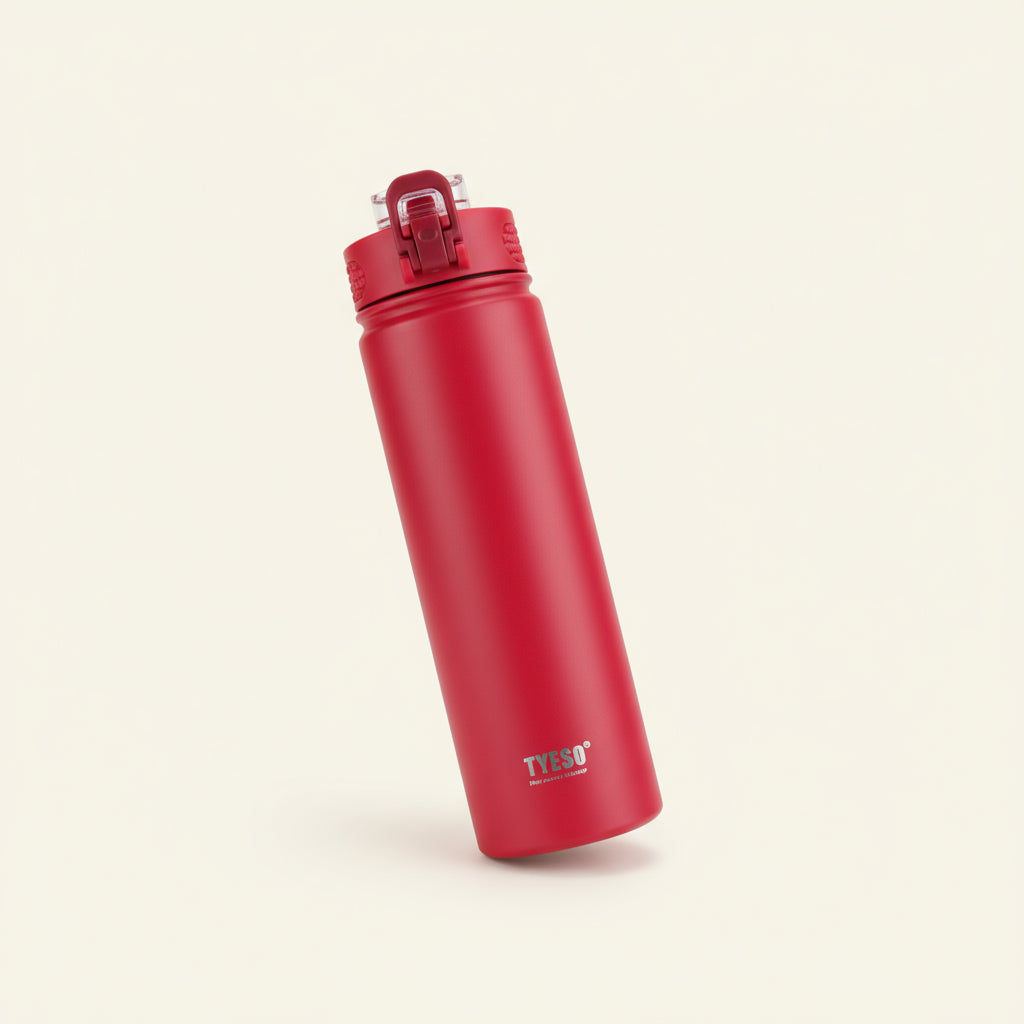 Thermos Inox avec Paille 600ml / 750ml – Bouteille Isotherme Double Paroi pour Sport, Voyage & Voiture